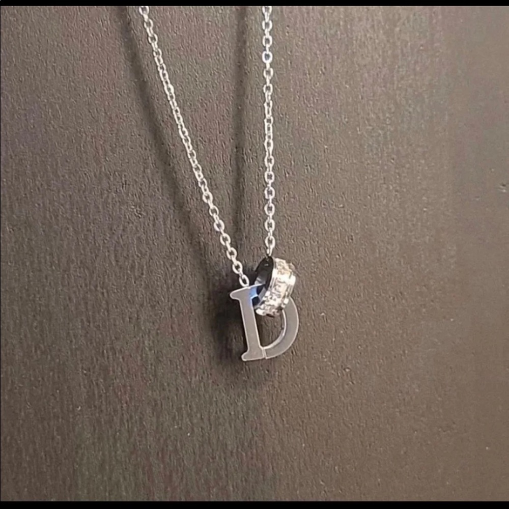Stainless Steel Alphabet D Necklace